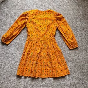 Beautiful 70s long sleeve fall dress handmade sz small